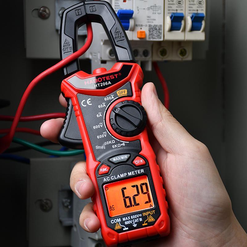 HT206D Smart Digital Clamp Meter - AC/DC Multimeter & Leakage Current Tester