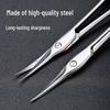Professional Stainless Steel Cuticle Nippers with Curved Blades and Multi-Layer Ring, Small Scissors for Manicure