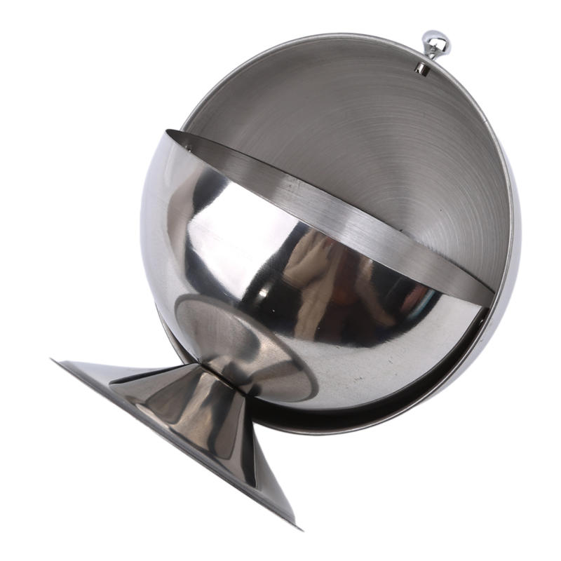 Stainless Steel Kitchen Spherical Sugar Bowl Seasoning Bottle Spice Tank Can Flip