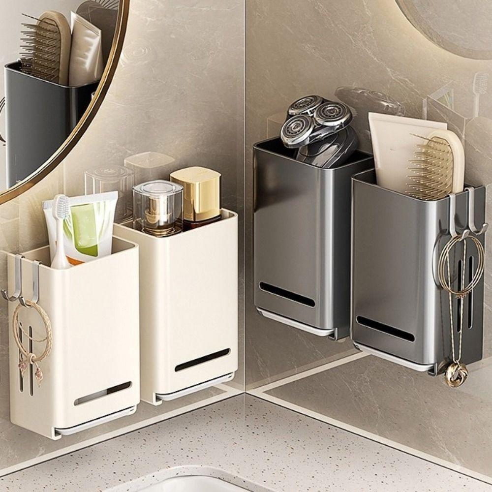 Wall Mounted Chopstick Storage Box Large Capacity Cutlery Holder Cutlery Draining Basket  Bathroom