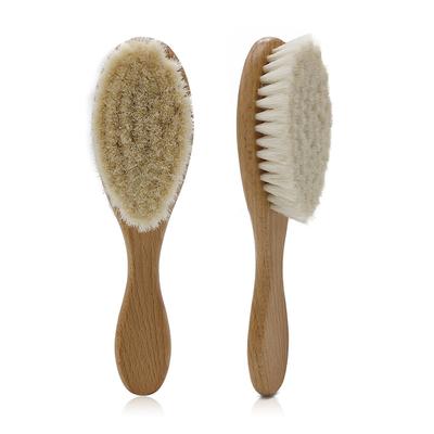 Wooden Baby Hair Brush   Soft Wool Scalp Massage Brush for Babies Gentle Baby Hair Comb for