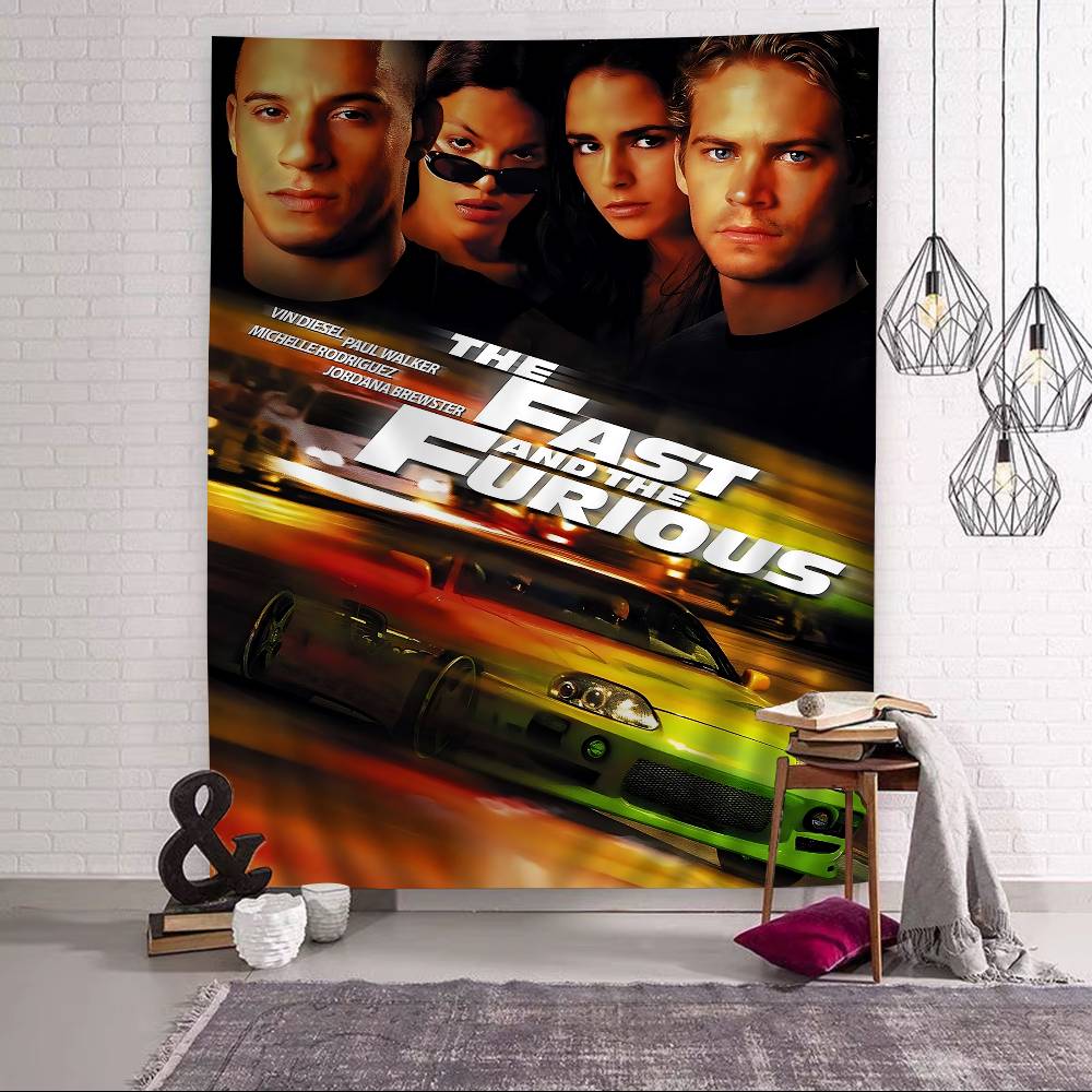 Classic Vintage Fast and Furious Cartoon Tapestry for Living Room Home Dorm Decor INS Home Decor