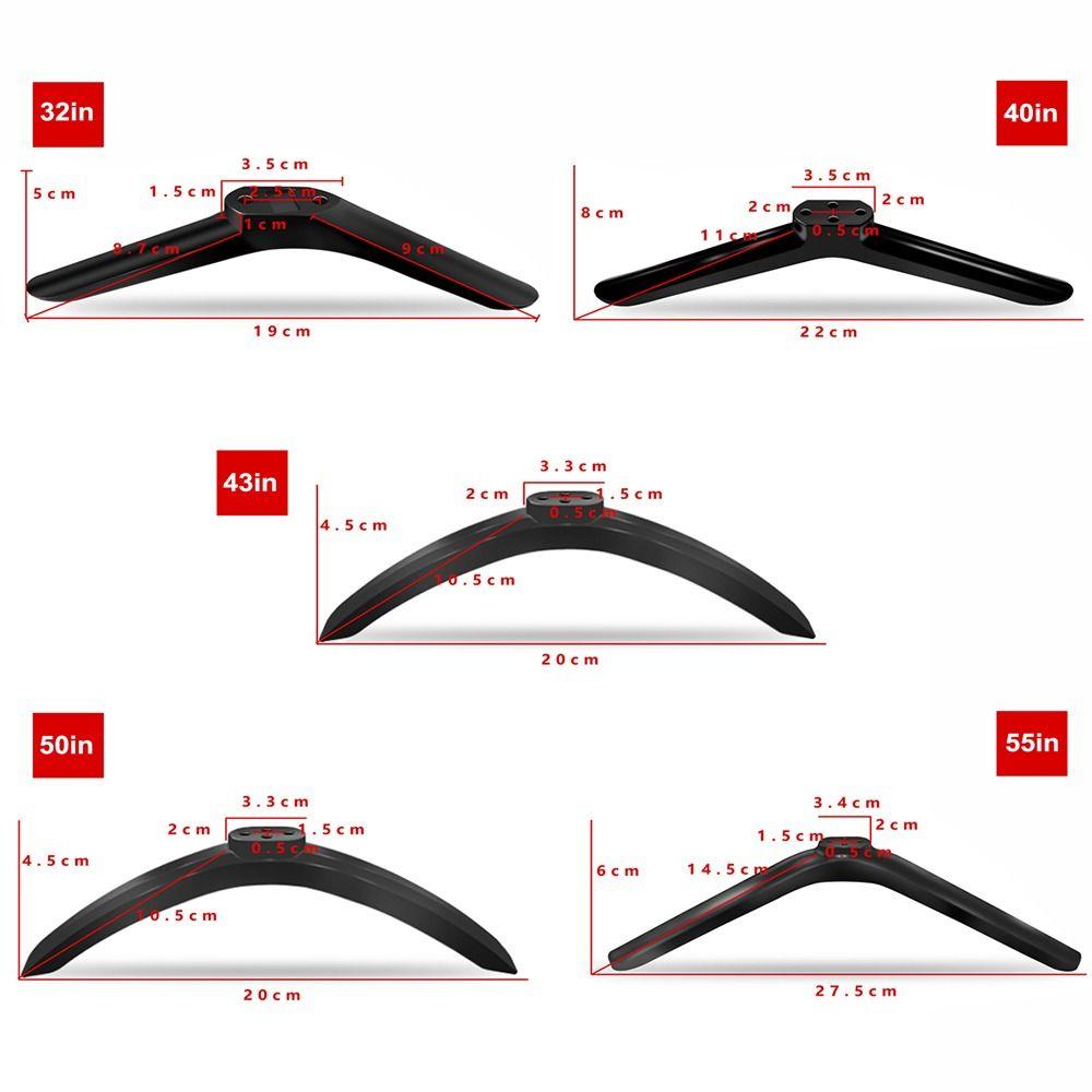 Neuer Universal TV Basisständer Beine Mit Schrauben Schwarz TV Ständer Basis Halterung Tischplatte Verstellbare Hardware Schlafzimmer