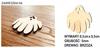Zawieszka ozdoba halloween drewno h6 3 szt.