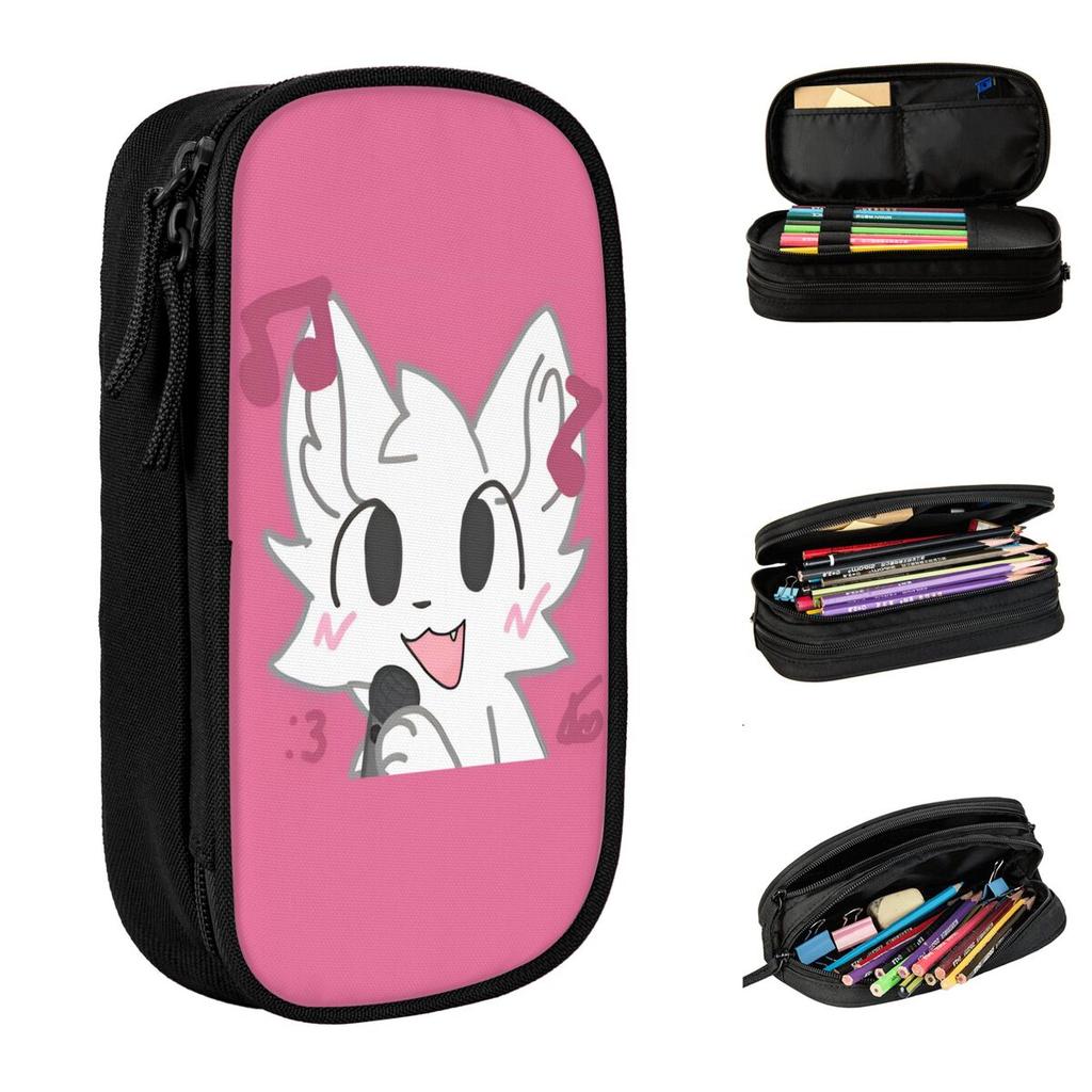 Boykisser Silly Cat Pencil Cases Music Game Pencilcases Pen Box for Student Large Storage Bags Students School Gift Stationery
