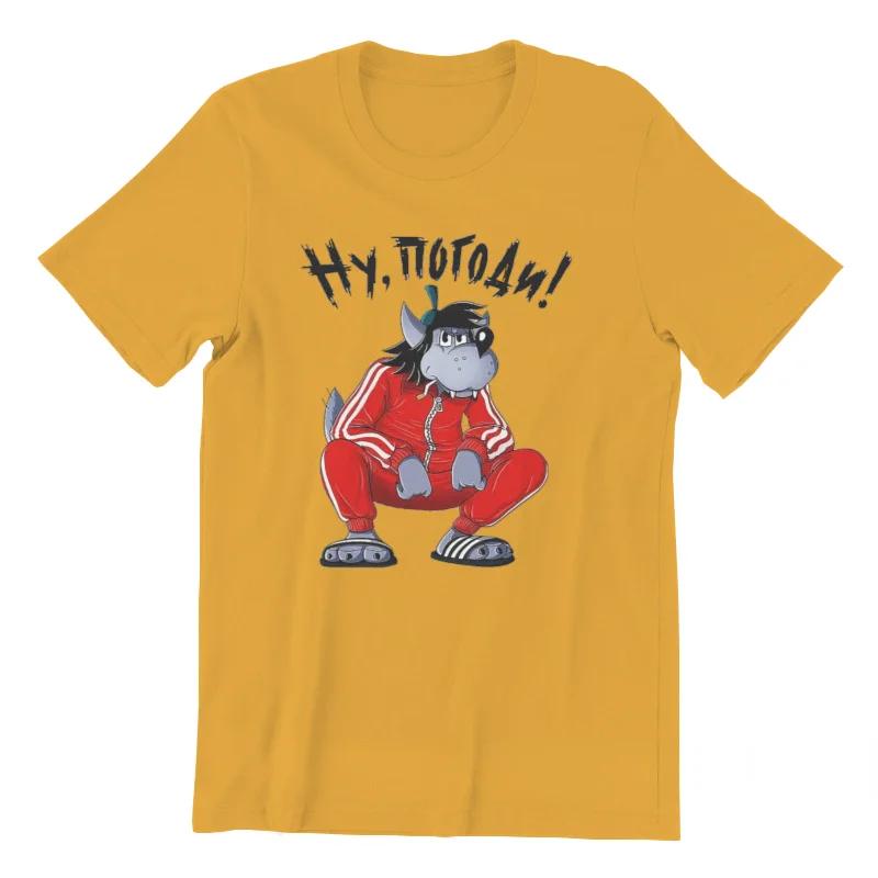 Trainingsanzug Squat Wolf T-Shirt Nu Pogodi Well Just You Wait Wolf Hase Cartoon Grafik T-Shirts Vintage Lustige Unisex Kurzarm Tops