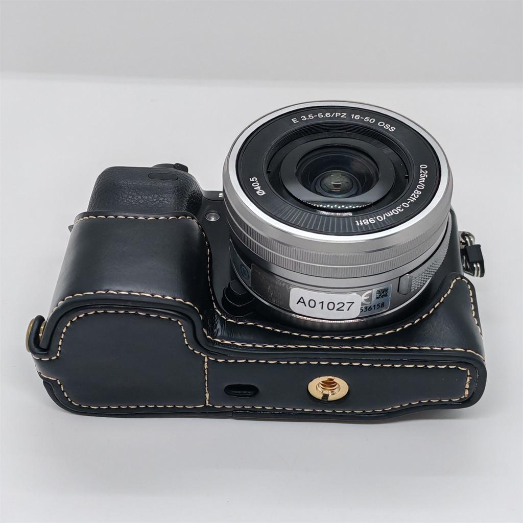 For Sony NEX-7/NEX-6 Half Body Camera Cover with Battery Access PU Leather Bottom Case