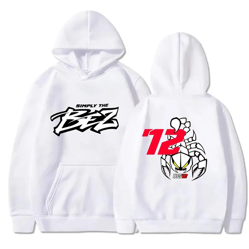 Herbst Motorradrennen 72 Fahrer Fan Print Hoodie Herren und Damen Herbst Top Hoodie Marco Bezzecchi Warmer Hoodie