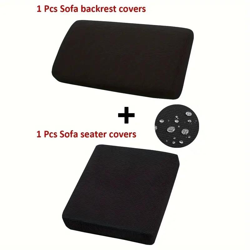 2/4/6pcs/set Waterproof Material Elastic Couch Cushion Cover Sofa Cover Furniture Protector Sofa Couch Cover Living Room