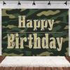 Militär Armee Thema Jungen Geburtstagsparty Dekorationen Camouflage Soldat Flugzeug Panzer Hintergrund Cartoon Luftballon Banner Kinderspielzeug Geschenk