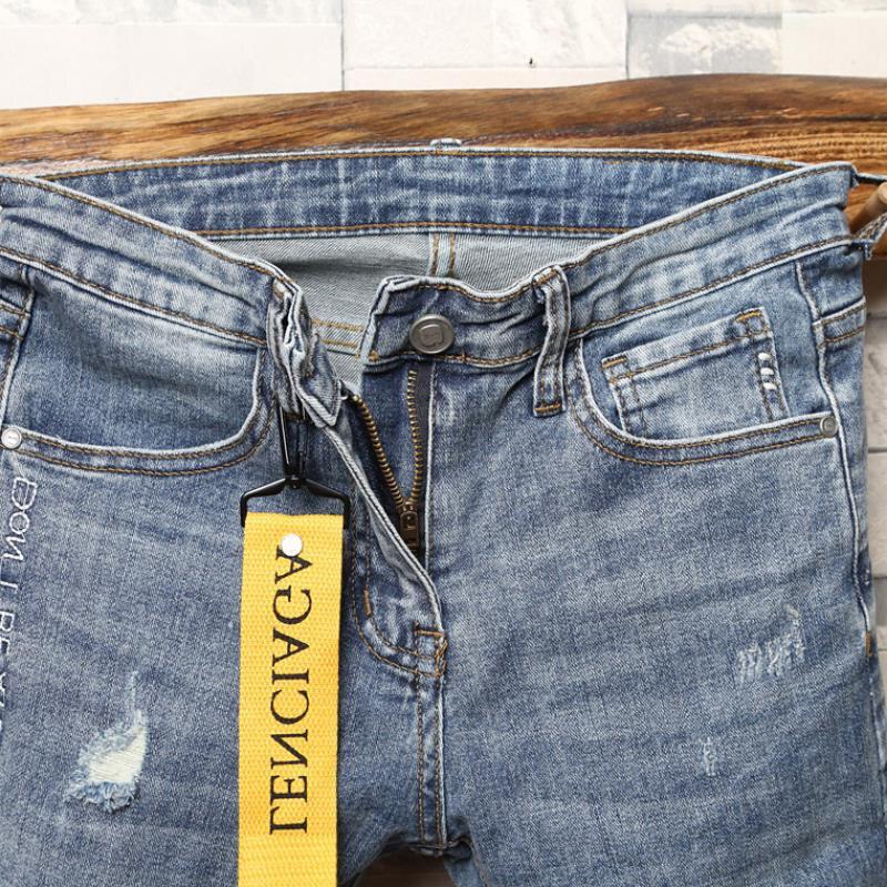 Jeans Para Hombres 2021 Marca Ripped Hole Guy Cowboy Stretch Skinny School  Adolescentes Blue Hip Hop Foot Pencil Pants Hombre comprar a buen precio —  entrega gratuita, reseñas reales con fotos — Joom