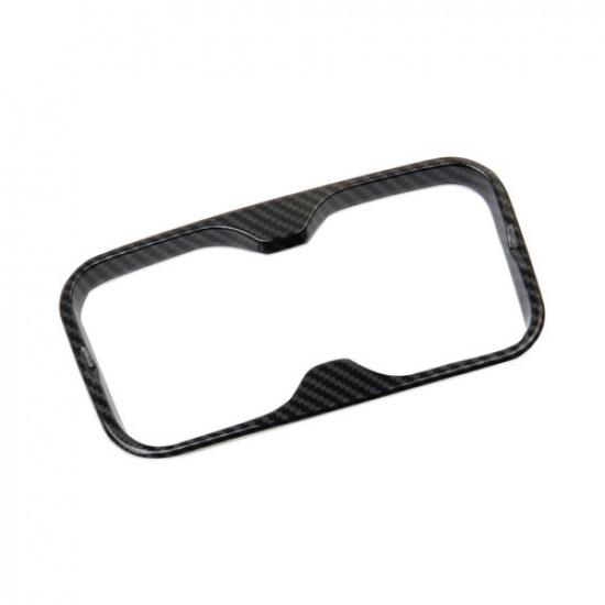 Carbon Fiber Style Front Central Control Cup Holder Cover Trim Fit For BYD Shark
