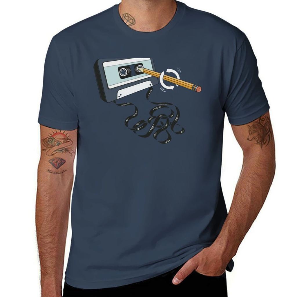 Back In The Day Retro 80s Cassette Tape Tshirt Basic Plain Short Sleeve Crew Neck Tee