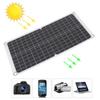 Solar Panel Kit, Monocrystalline Battery Maintainer Solar Charges Controller and Suction Cups, Flexible 17W 18V 0.94A with USB Port for Camping Car