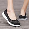 Platta Skor Dam Håliga Spets Sommar Slip-on Loafers Andningsbara Grunda Båtskor Damer Vardaglig Mode Svarta Sneakers Platta Skor