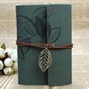Retro Leaf Notebook School Office Stationery Diary Notepad Literature PU Leather Note Book Traveler Journal Planners Gifts