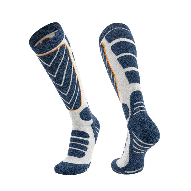 

1 пара лижних шкарпеток зимові теплі високі труби потовщені Спорт на відкритому повітрі Кемпінг Піший туризм Риболовля Велоспорт Альпінізм Довгі чоловічі шкарпетки синій