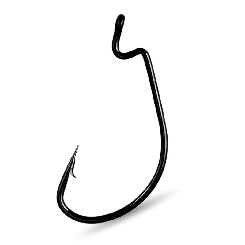 50Pcs Highly Carbon Steel Barbed Fishing Hook Worm Soft Baits Jig Fishes Hook