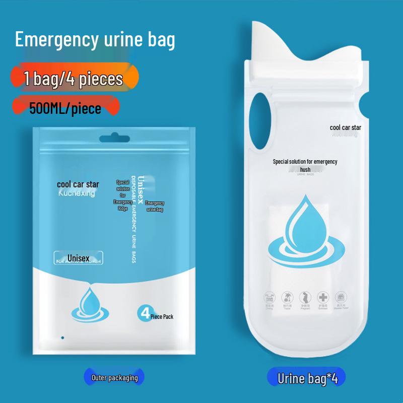 Disposable Urine Bag for Outdoor Emergencies - Unisex Portable Urinal for Camping, Traffic, or Self-Driving Adventures