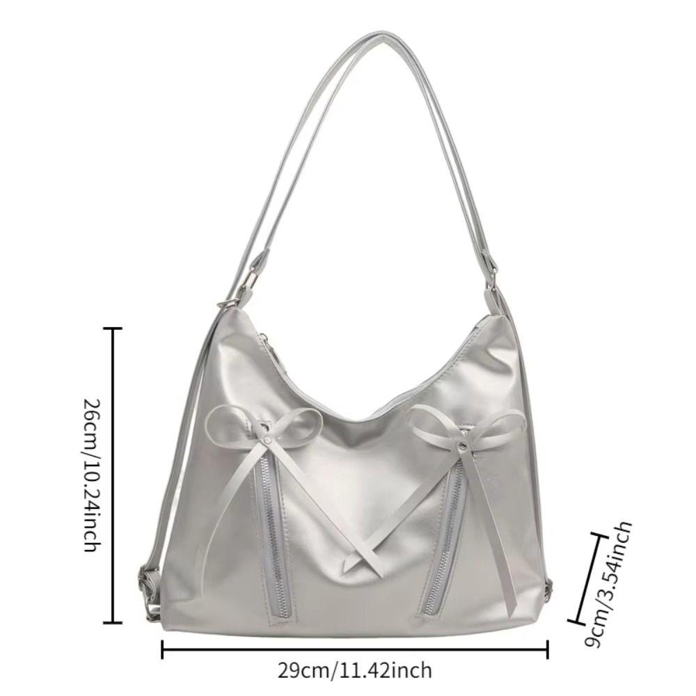 Korean Bows Armpit Bag Stylish Women's Handbags Fashion Bow Tote Bag  Commuting Bag