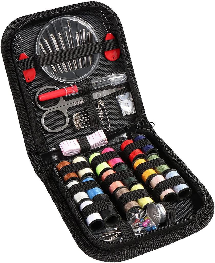 Kit de Costura Portátil de 63 Piezas para el Hogar y Viajes