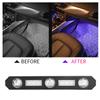 4Pcs Star Effect Car Interior Decorative Light Seat Bottom LED Light Strip Kit