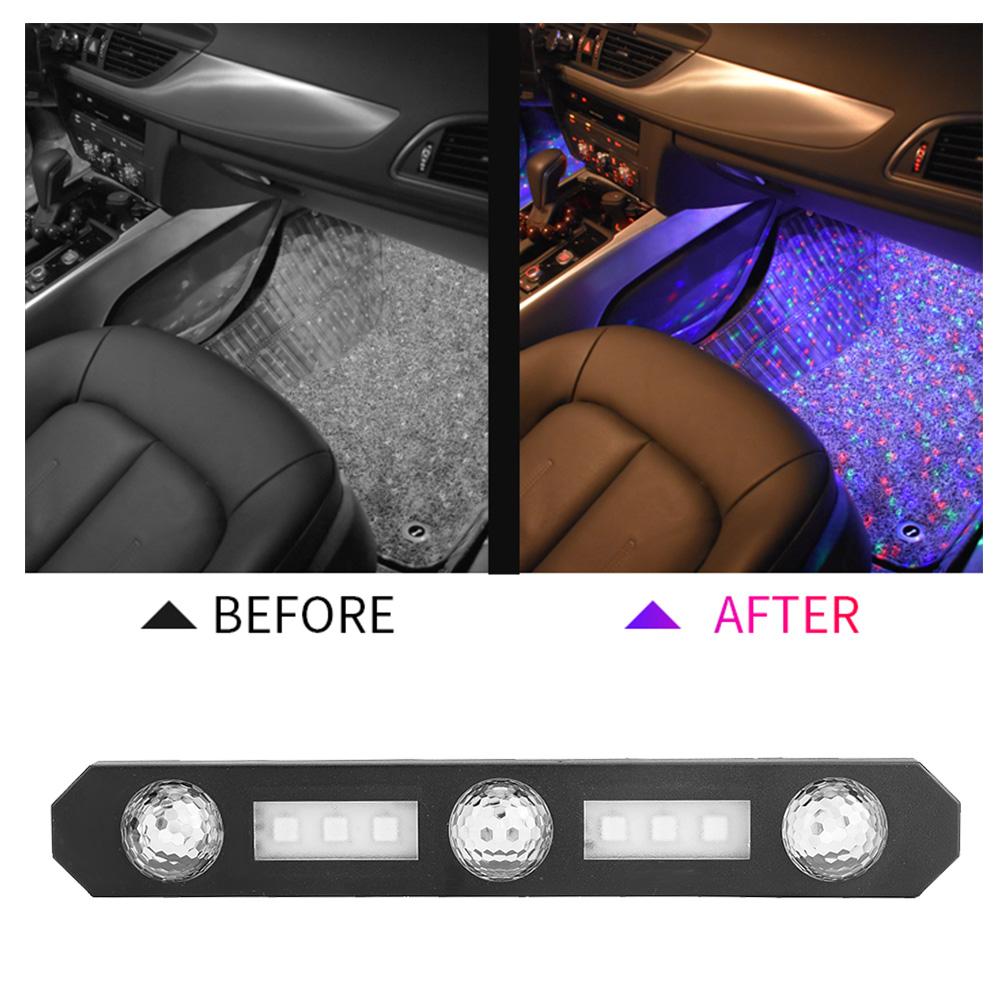 4Pcs Star Effect Car Interior Decorative Light Seat Bottom LED Light Strip Kit
