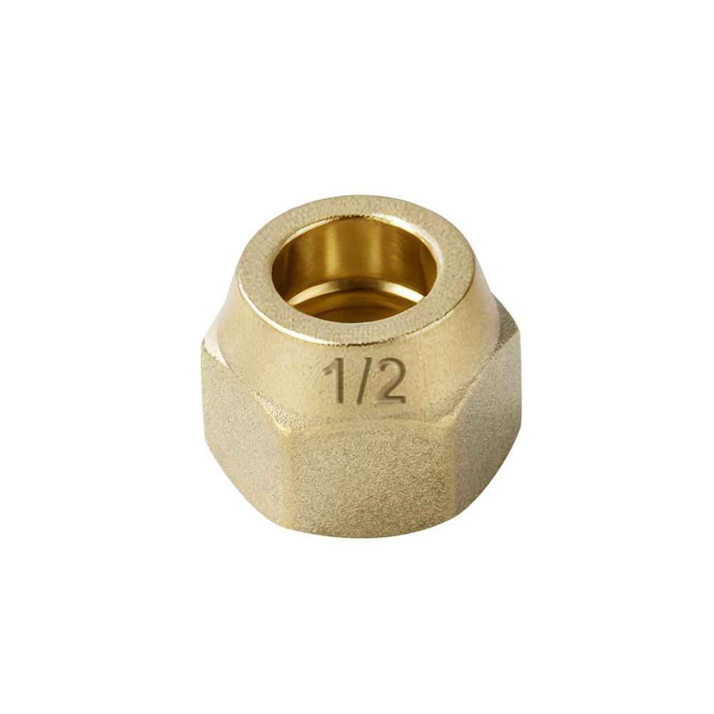 Nové mosazné převlečné matice 1/4" 3/8" 1/2" 5/16" 1/8" 3/4" Zesílené převlečné trubkové fitinky Prodlužovací spojky pro potrubí klimatizace