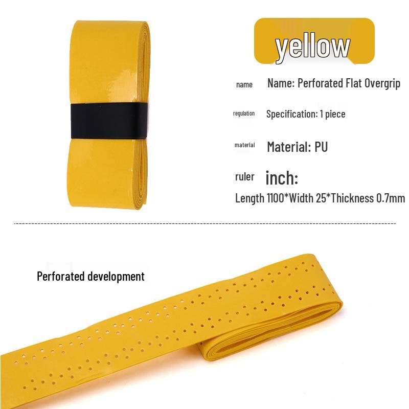 Perforated PU Overgrip: Non-slip Sweatband for Badminton & Tennis Rackets