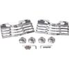 Chrome Finned Slotted Spark Plug Head Bolt Covers for Harley Touring Electra Glides Road Glides Road Kings 1999-2016,Street Glides & Trikes 2009-2016