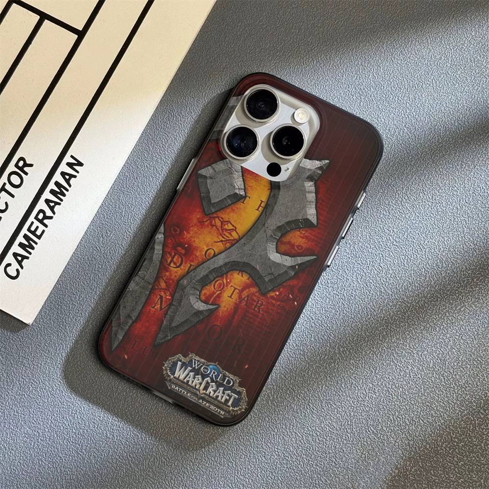 Game World Of Warcraft For IPhone 17 16 15 Plus Pro Max 12 14 Plus 11 13 Wave Corrugated Stripe Funda Phone Cover
