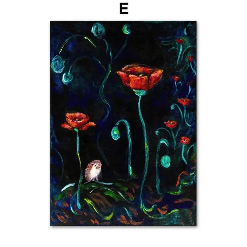 Fantastic Space Astronaut Octopus Seahorse Wall Art Canvas Painting  Nordic Posters and Prints for Living Room Decor