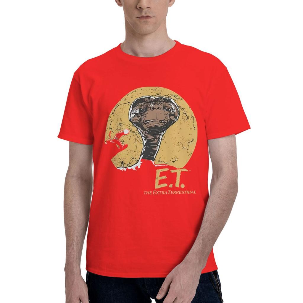 ET The ExtraTerrestrial Moon Frame 100 Cotton Casual Breathable Confortable Tops Funny Mens TShirts Mens Shirt