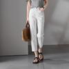 SOFSIL Women's White Relaxed Cropped Skinny Jeans