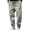Men Casual Trousers Men's Solid Color Gym Training Sweatpants with Ankle-banded Side Pockets Drawstring Elastic for Jogging