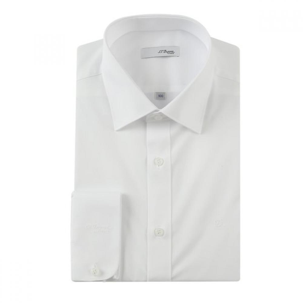 S.T. Dupont Однотонная белая приталенная рубашка Se4sm21ls361swh 95
