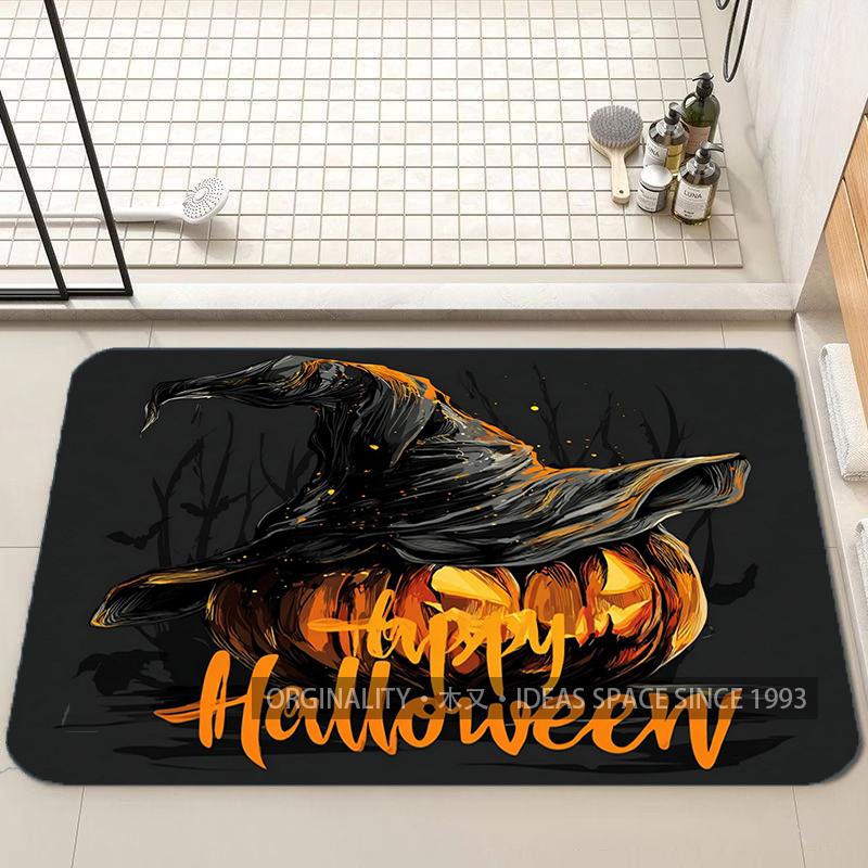 Ghost & Floral Pattern Mat Living Room Decoration Home Sofa Non-Slip Carpet Study Bedroom Tatami Children'S Soft Floor Mat