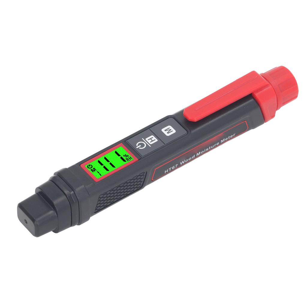 Portable Moisture Meter Pin Type LCD Screen Digital Moisture Tester for Wall and Wood Humidity