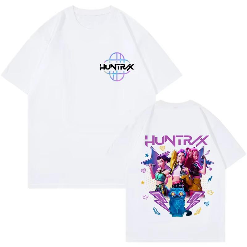 Kpop Demon Hunters Cotton Shirt Huntrix Mira Rumi Zoey Derpy Tiger Tees Gift for Men Women Saja Boys Fans Clothes Trending Tops