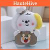 Plush Sweet Small Dog Keychain Cartoon Doll With Adorable Bib Designs Gifts For
