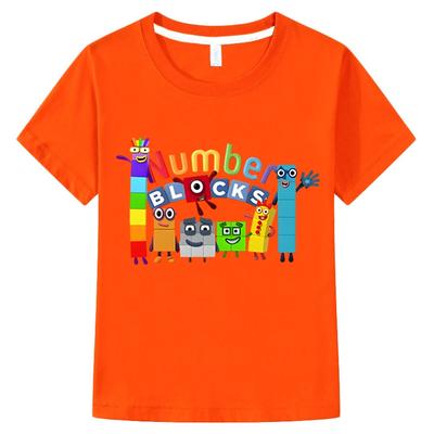 Kinder Nette Anzahl Blöcke Kleidung Kinder Sommer Mode T-shirt Baby Jungen Cartoon T-shirts Kleinkind Mädchen Kurzarm Casual Tops