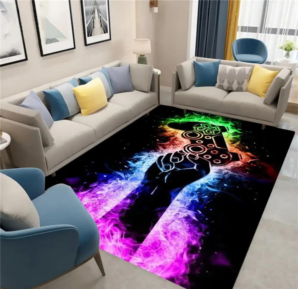 

Игровой коврик для комнаты для мальчиков, игровой коврик с дизайном контроллера, ковер для игровой комнаты, декор спальни, нескользящий коврик для машинной стирки 50X80cm