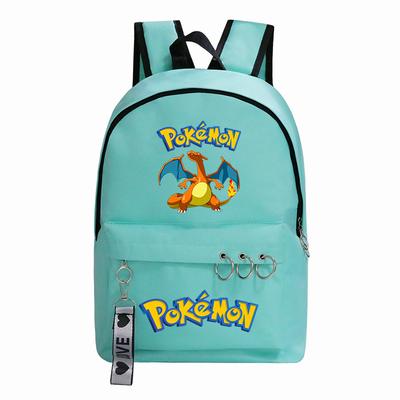 Animation Odd Print Travel Bag Large Capacity Mint Green Student Schoolbag