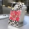 INS Leopard Print Love Phone Case For iPhone 13 15 11 14 12 16 Pro Max 7 Plus 16e XR XS Max SE 2022 Soft TPU Transparent Cover