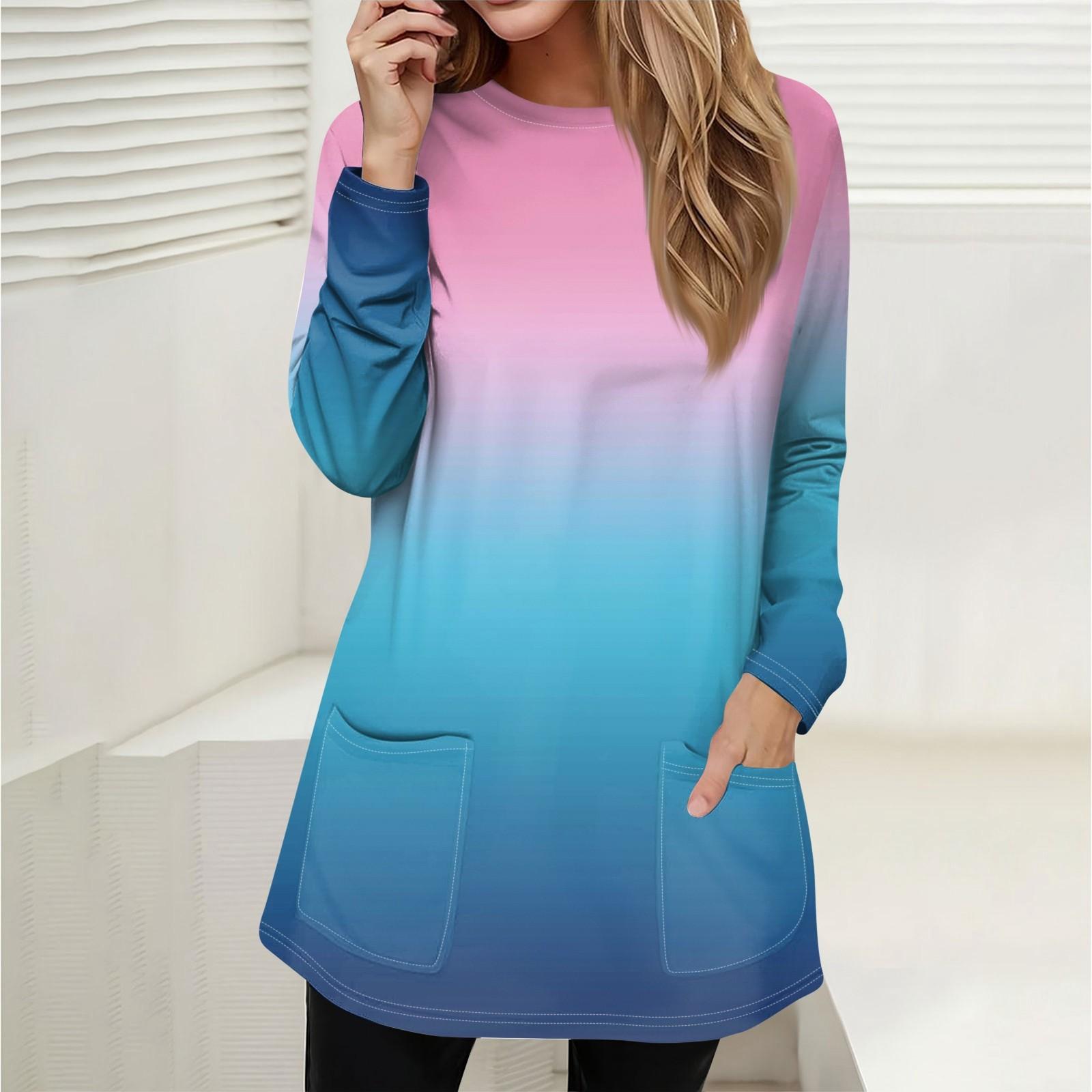 

Женская толстовка, пуловер, спортивная одежда, карман, принт, повседневный топ с круглым вырезом и длинными рукавами XXXL синий