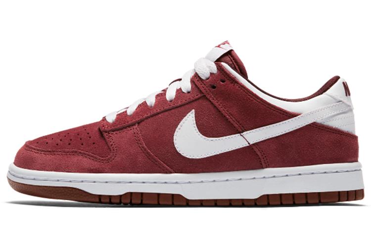 Nike Buty do skateboardingu Dunk Antypoślizgowe Niskie Dziecięce Bordowo-Białe Nastolatki 310569-604