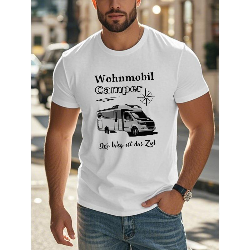 Европейские размеры Немецкий RV Кемпинг Мятая Плюс размер Мужская футболка M