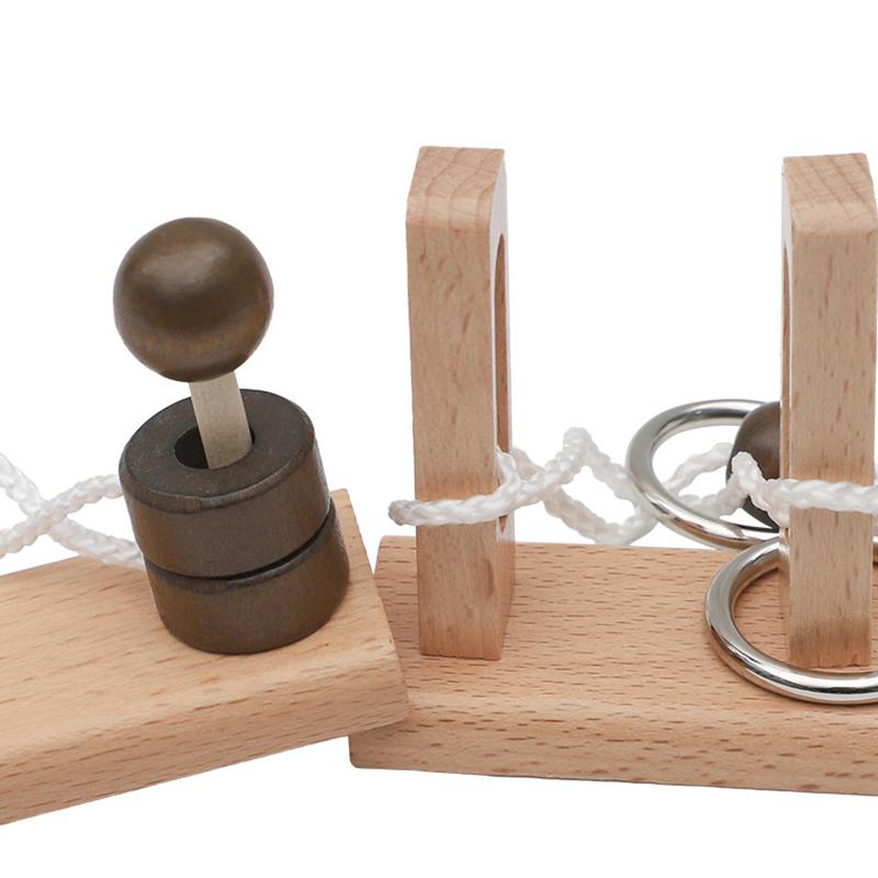 Labirinto di Legno Sblocca Sbroglia Giocattoli Logica Intelligente QI Mente Cervello Rompicapo Montessori Puzzle Gioco Sollievo dallo Stress Decompressione