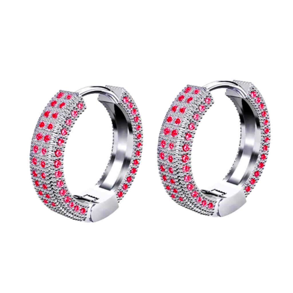 Earrings With Statement Microinlaid Zircon Stones For Both Men Women And