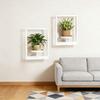 Elegant Wall Mounted Plant Support White Metal Flower Shelf For Inside Outside Home Garden Deck